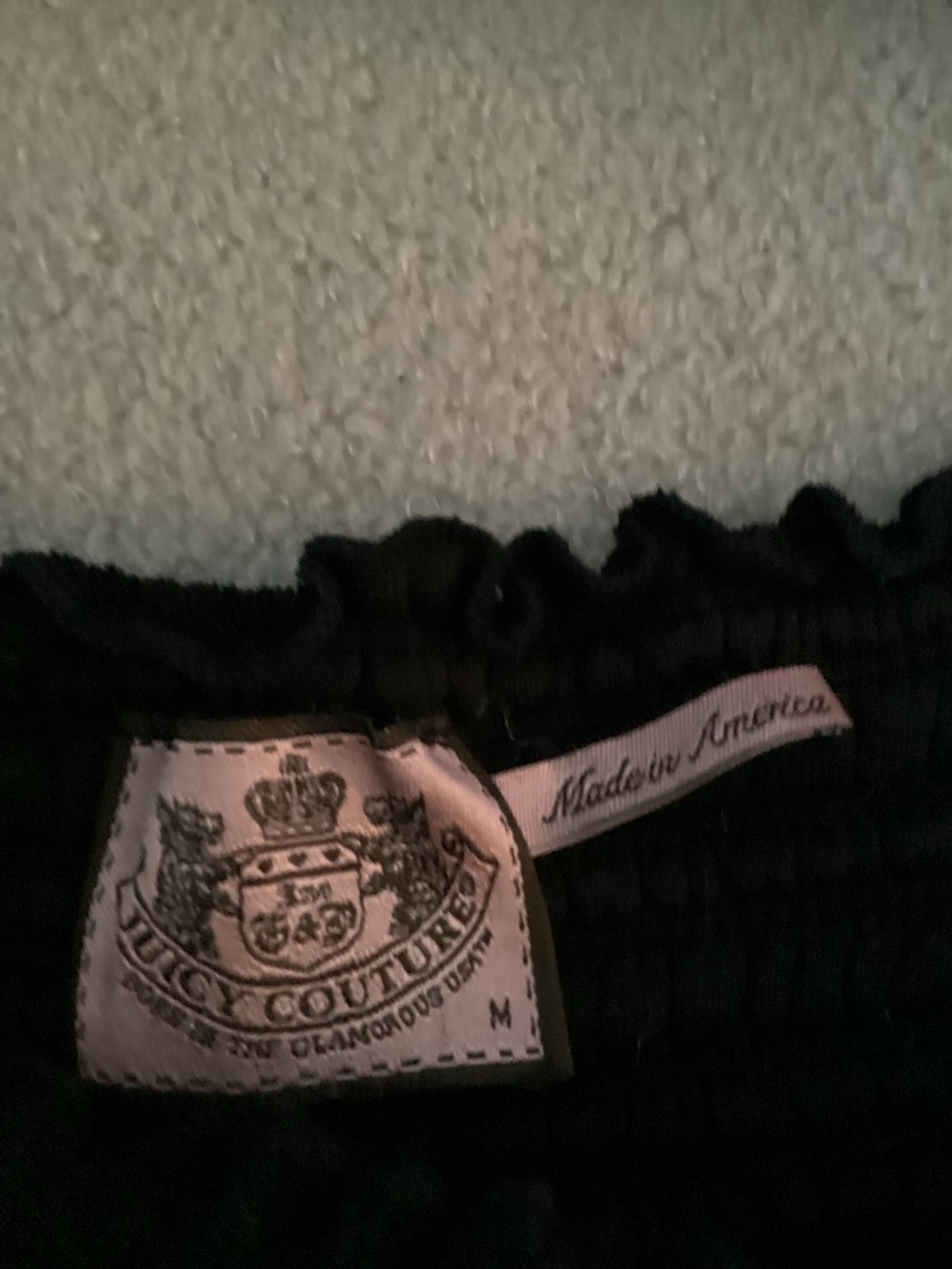 ✨ Vintage Y2K Juicy Couture Black Terry Cloth Smocked Mini Dress ✨